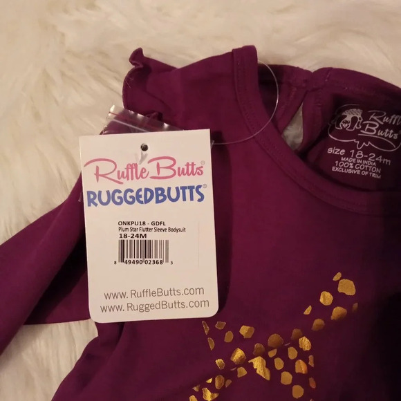 Ruffle Butts Flutter Long Sleeve Bodysuit - 18-24 Months - NWT - Picture 4 of 4